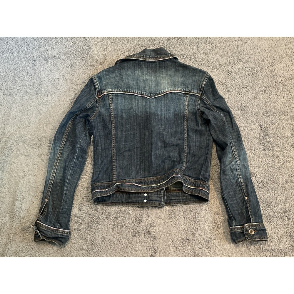 U.S. Polo Assn. Jeans Co Jean Jacket Womens Medium Trucker Blue Denim Pockets - Picture 6 of 6